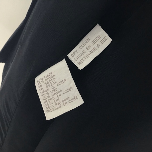 Jones New York Linen blend black fully lined 3 button blazer size 24W - Picture 14 of 14